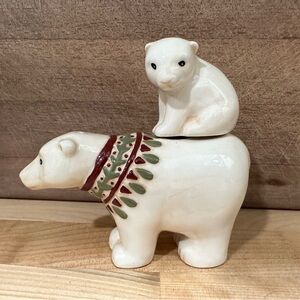Ceramic Polar Bear & Cub Salt and Pepper Shakers